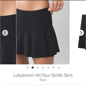 Lululemon Athletica Hit Your Stride Skirt